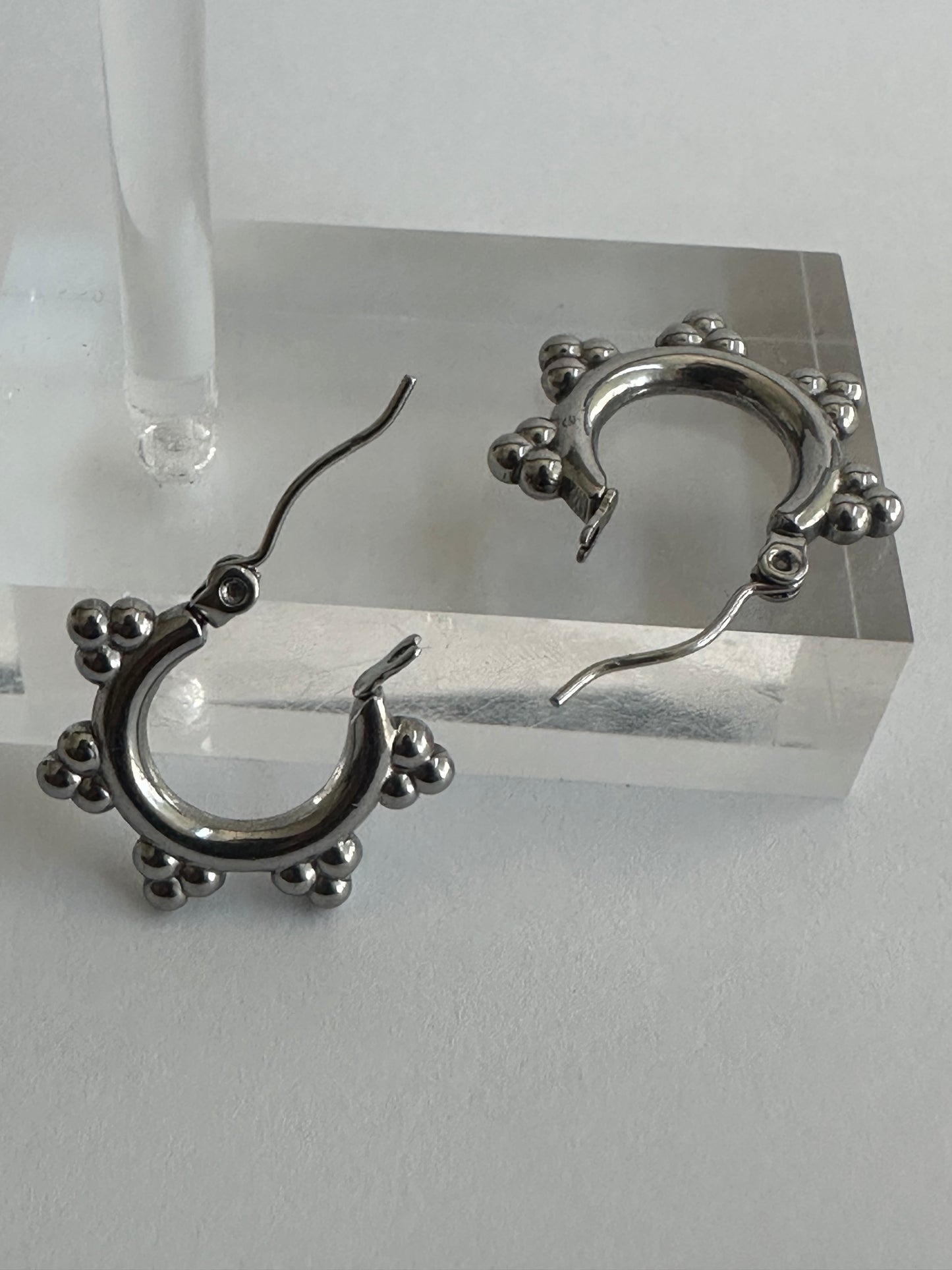 Flower Hoop Earrings