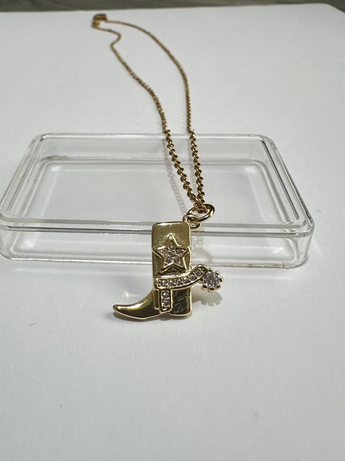 Stainless Steel Necklace with Boot Pendant