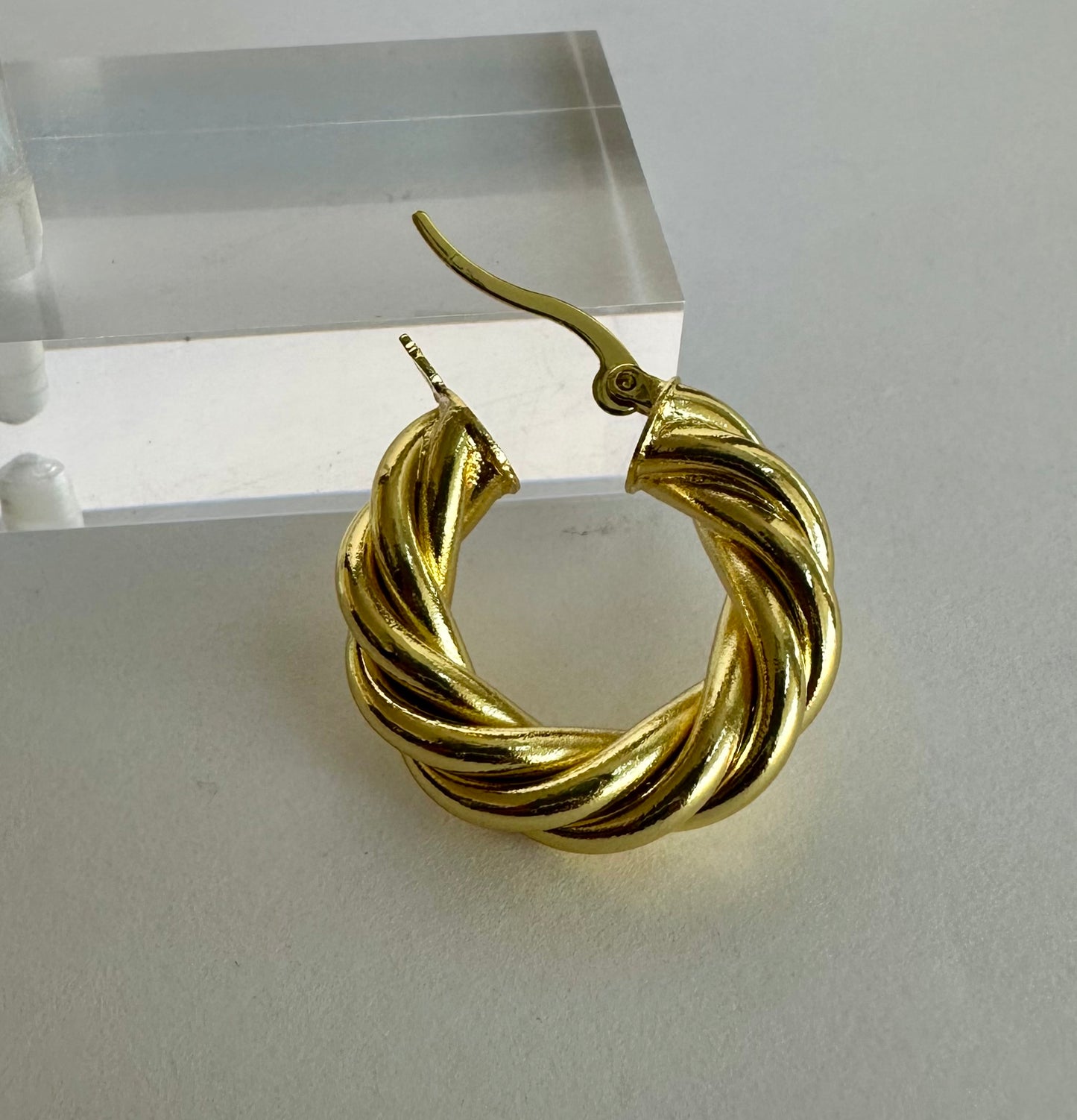 Twist Ring Real 18k Gold Plated